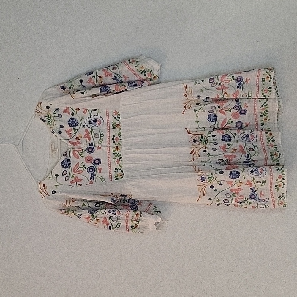 CHELSEA&VIOLET GIRLS Linen Embroidery Dress Size XL‎ Girls/XS Adult